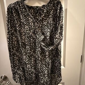 H&M Monochrome Animal Print Blouse